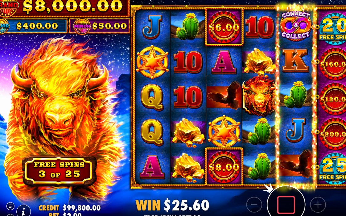 Free Spins med mörkblå nattlig himmel i stället för prärien